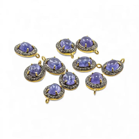 Pendant Black Diamond Tanzanite collection on white background