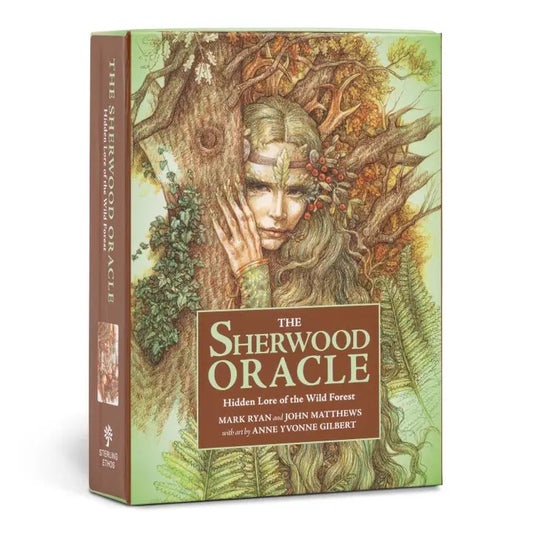 Book cover of 'The Sherwood Oracle' with a forest-themed design and text.