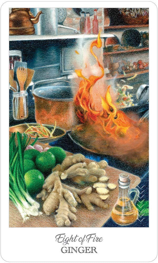 The Herbcrafter's Tarot Eight of Fire card