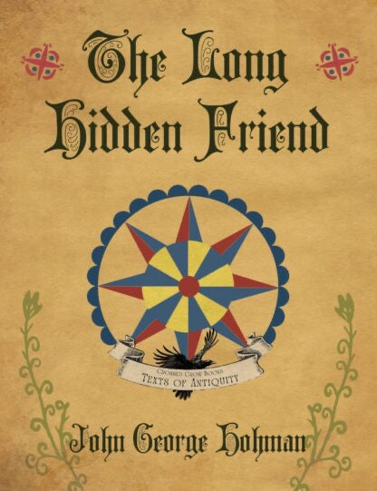 Book cover of 'The Long Hidden Friend' with decorative elements and a star design.