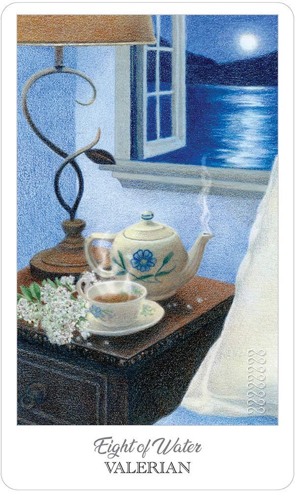The Herbcrafter's Tarot Eight of water card