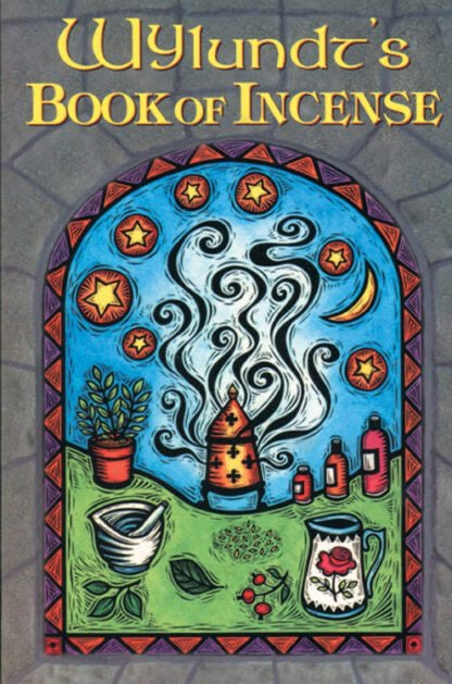 Cover of 'Wylundt's Book of Incense' with colorful design and text.