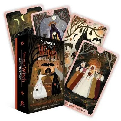 Tarot cards from 'Seasons of the Witch' set on a white background