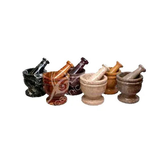 Mortar & Pestle Marble Assorted 4 in