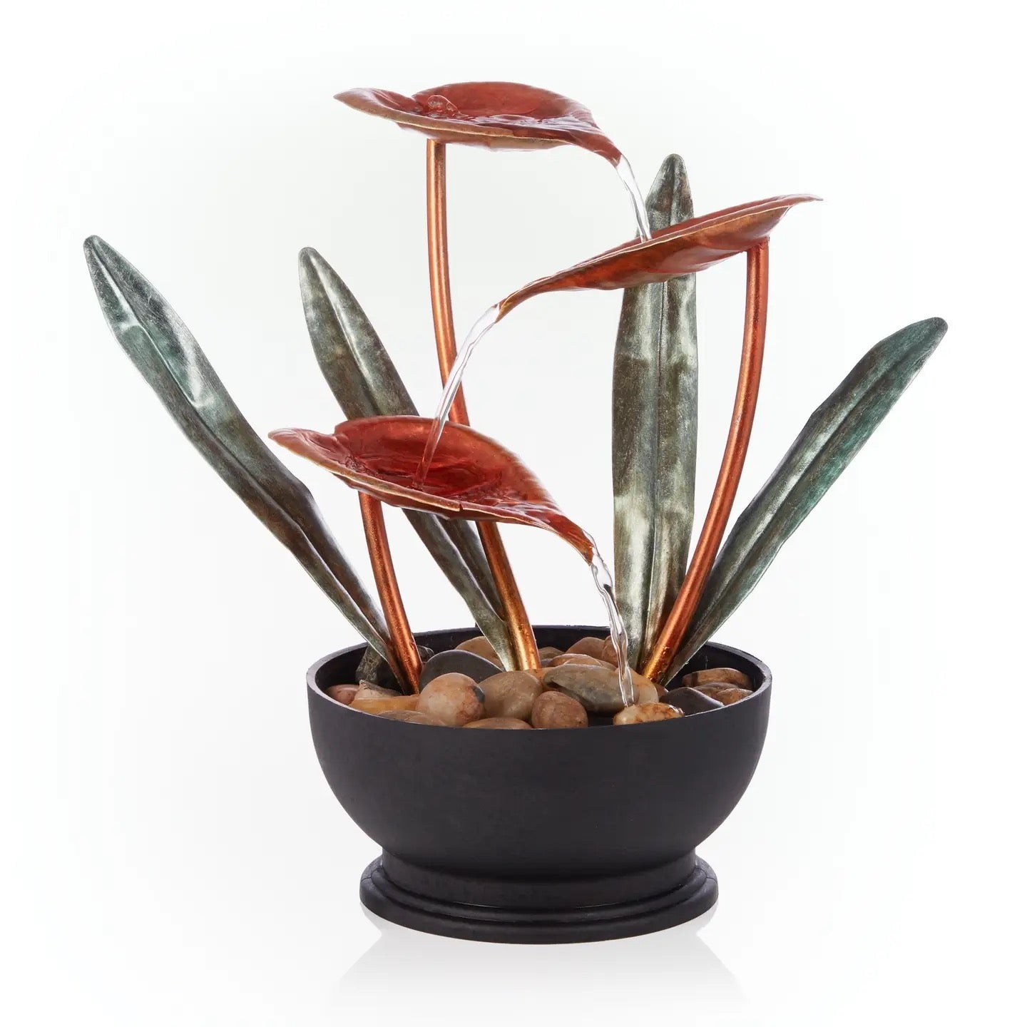 Fountain Metal Copper Tropical Floral