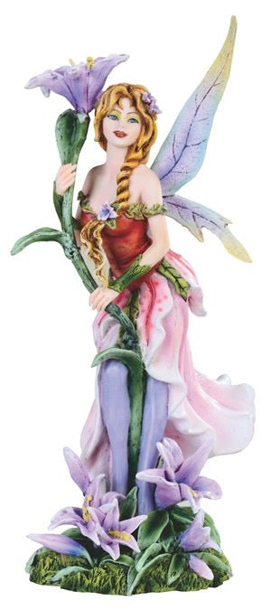 Statue Fairy Pink Purple Flower