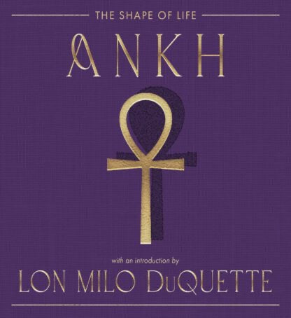 Ankh The Shape of Life purple book cover with an ankh in the middle by Lon Milo DuQuette