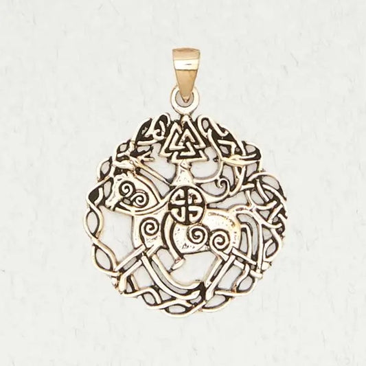 Pendant Valknut Horse Bronze