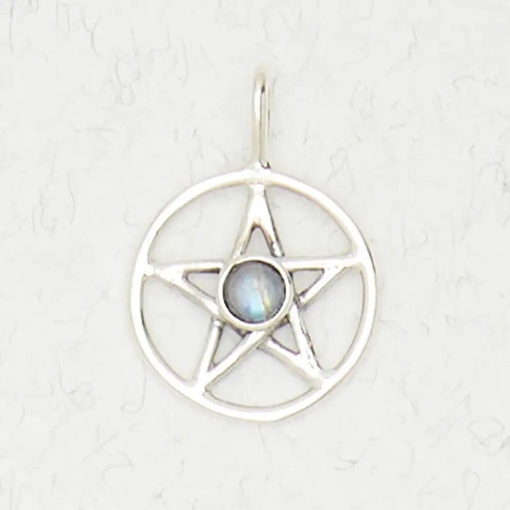Pendant Pentacle with Labradorite