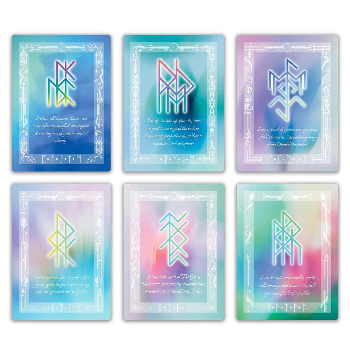 sample bind runes on cards from deck.