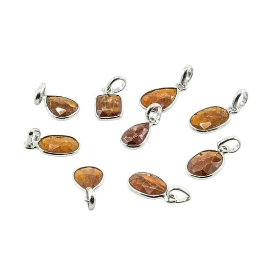 Pendant Garnet Hessonite Faceted