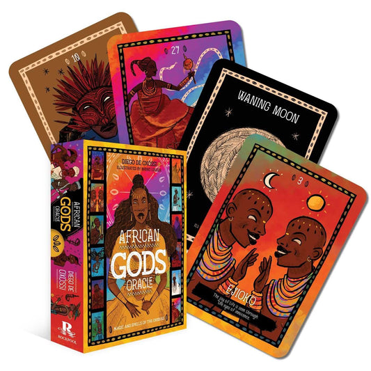 Image of the front of the deck and four cards