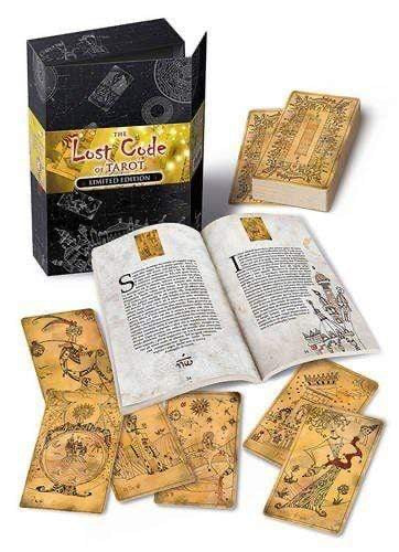 The Lost Code of Tarot Limited Edition Deck and book open