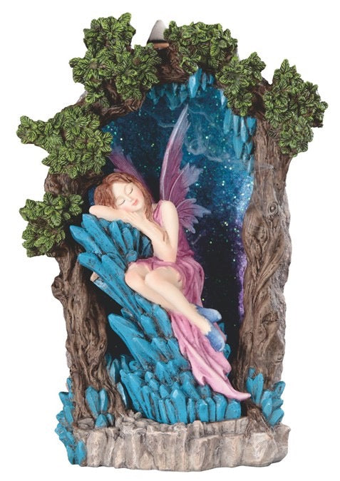 Incense Holder Back Flow Fairy Tree LED