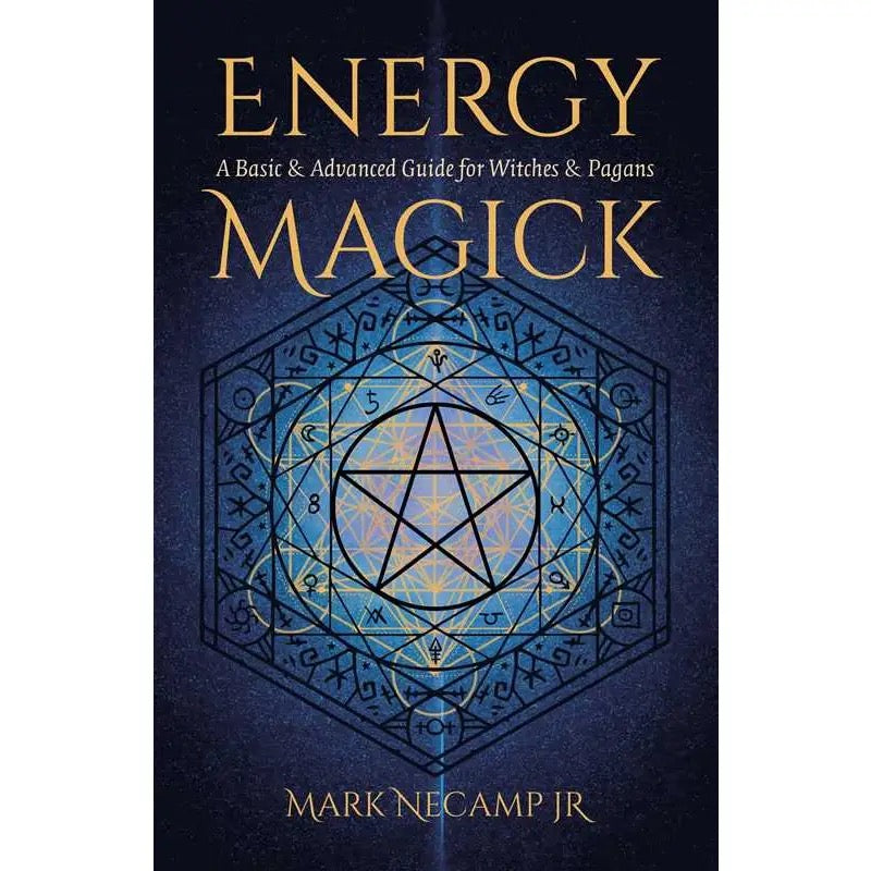 Book cover of 'Energy Magick' with a blue and gold design on a dark background