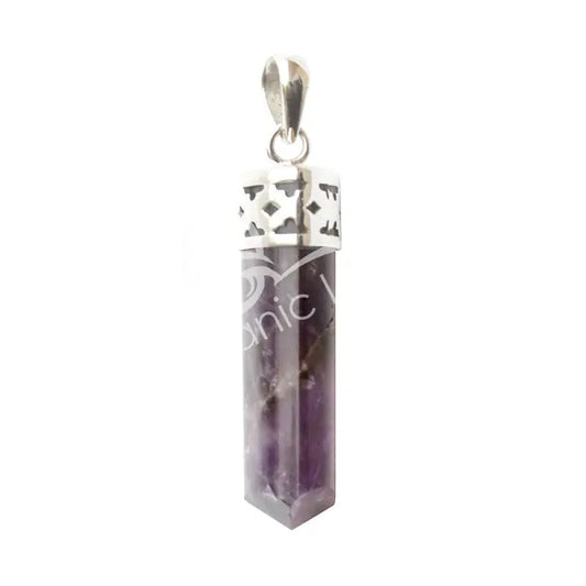 Pendant Amethyst Point SS on a white background