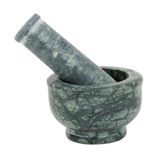 Mortar & Pestle Marble Green 3 inches