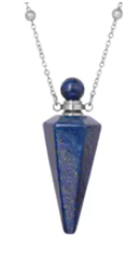 Necklace Pendulum Bottle Lapis Silver Chain