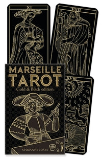 sample cards from Marseille Tarot Gold and Black