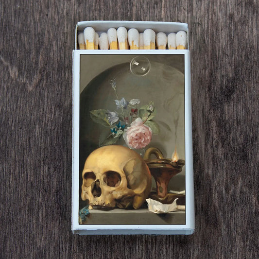 Skull, Rose,Bubble candle still life mage