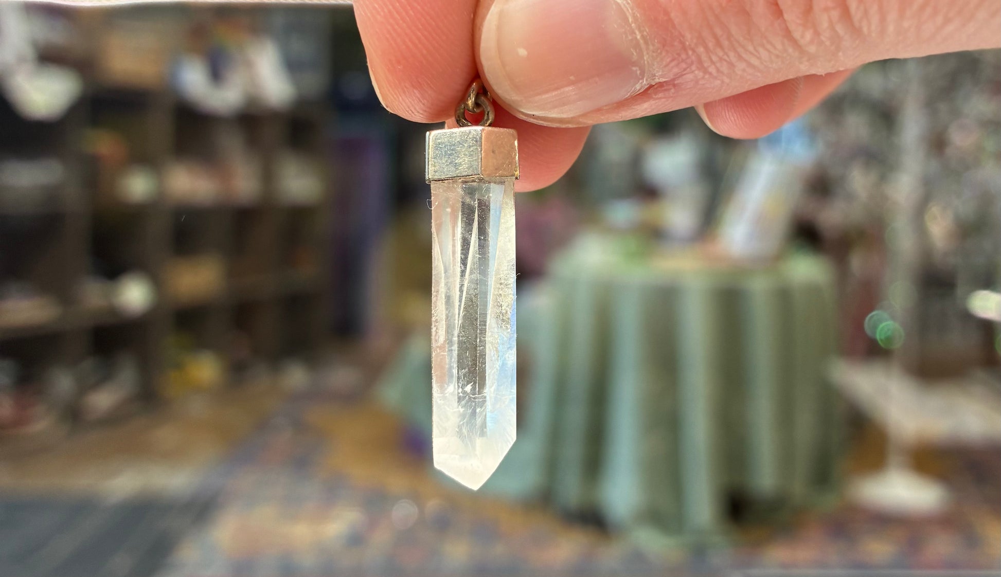 clear quartz with silver