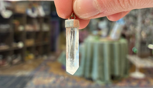 clear quartz with silver