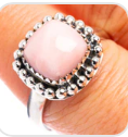 Ring Pink Opal 8.75