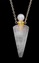 Necklace Pendulum Bottle Quartz Gold