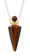 Necklace Pendulum Bottle Red Jasper Gold