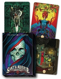 various cards from the Santa Muerte Oracle