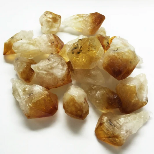 image of unpolished citrine points