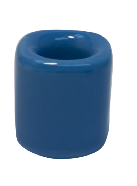 Candle Holder Lt Blue Pillar