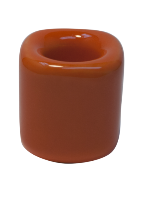 Candle Holder Pillar Orange