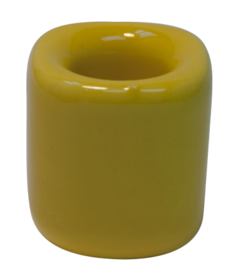 Candle Holder Pillar Yellow
