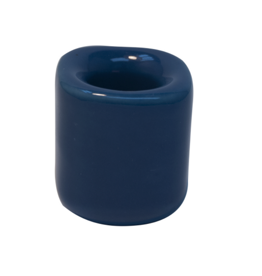 Candle Holder Pillar Blue