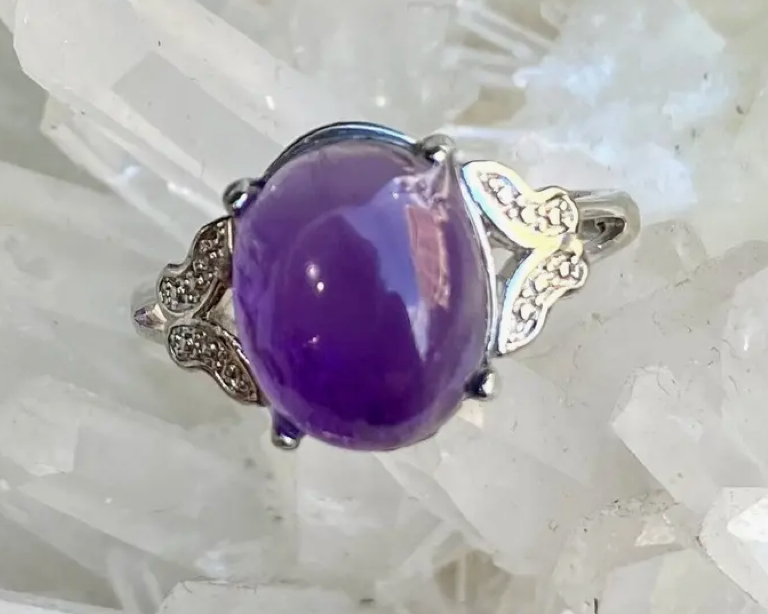 Ring Amethyst purple