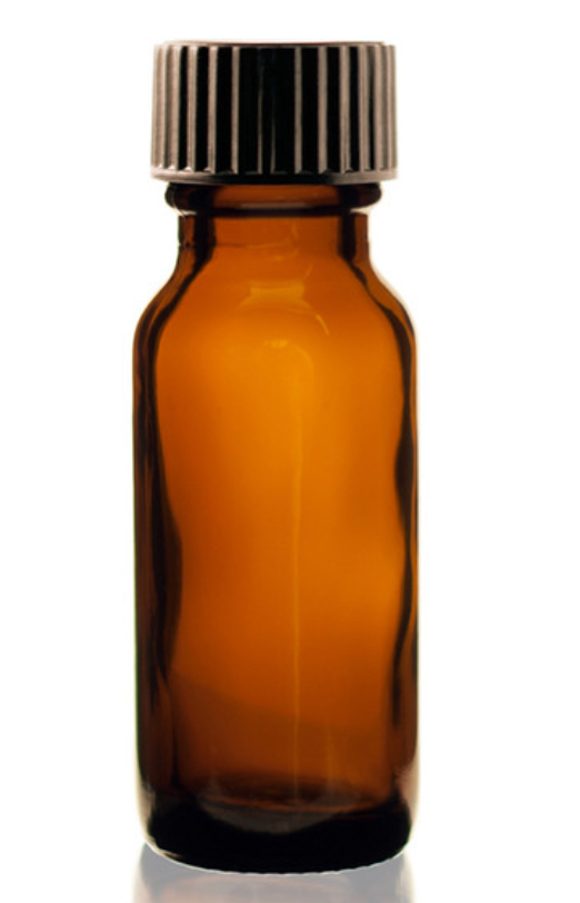 Bottle Amber 1/2 oz (4 dram)
