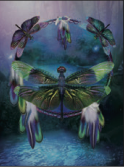 Greeting Card Dragonfly Drum Blank