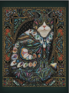 Greeting Card Cat Gems Blank