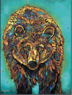 Greeting Card Bear Bees Birthday