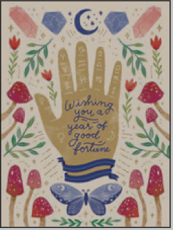 Greeting Card Hand of Good Fortune Birthday