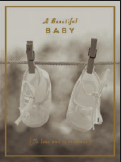 Greeting Card Baby Booties New Baby