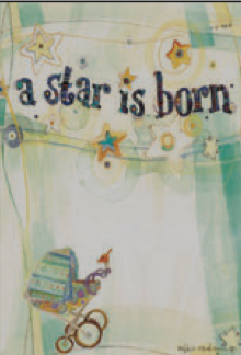 Greeting Card Star is Born New Baby