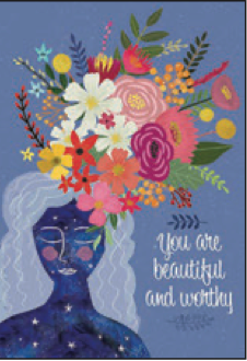 Greeting Card Floral Hair Birthday