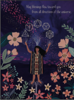 Greeting Card Elemental Directions Blessing Birthday