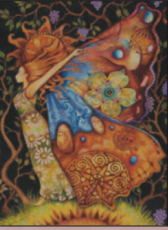 Greeting Card Fairy Butterfly Wing Sun Birthday