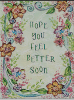 Greeting Card Floral Feel Better Soon Get Well