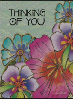 Greeting Card Thinking of You Floral Friendship