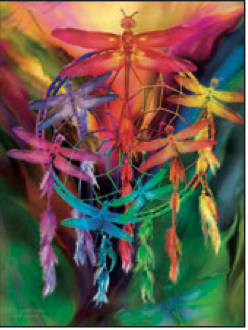 Greeting Card Dragonfly Dreamcatcher Friendship