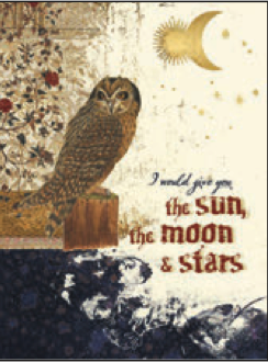 Greeting Card Owl Sun Moon Stars Friendship